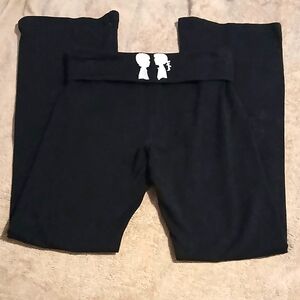 Boy Meets Girl Black Flare Leggings with Wide Waistband